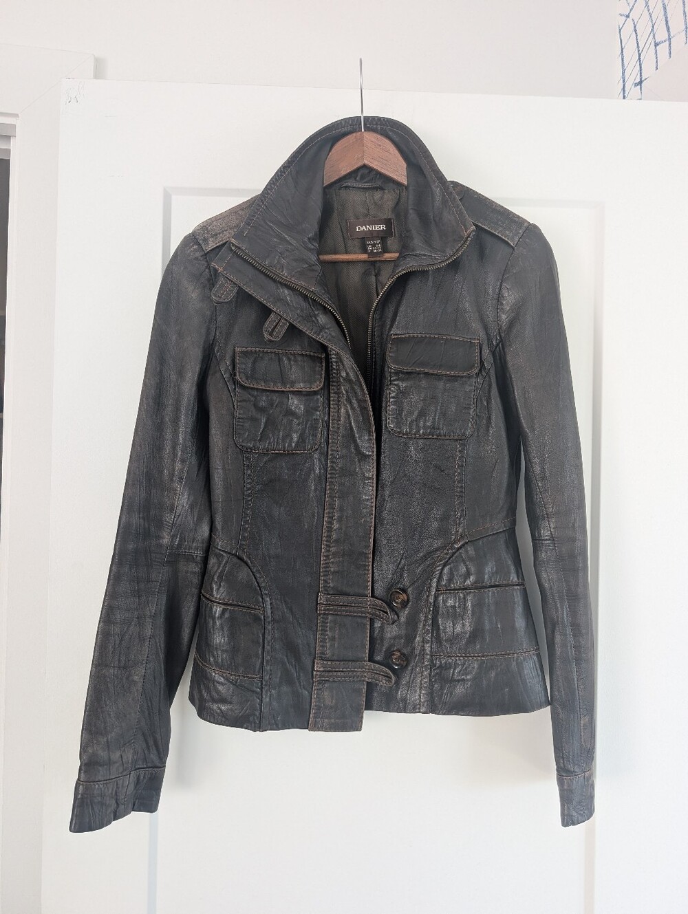 Danier Dark Brown Leather Jacket